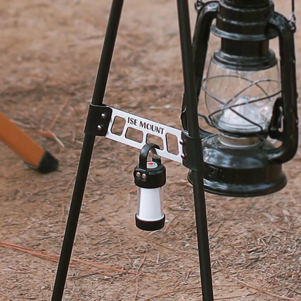 Camping Tripod Side Buckles Portable Triangular Storage Rack Side Buckle Stainless Steel Quick Installation Camping Accessories