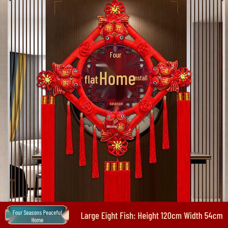 2025 High-End Chinese Knot Peace Fu Character Five Blessings Door Ornament for Living Room and Housewarming Decoration