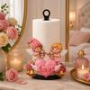 Cat Dog Roll Paper Towel Holder Wooden Tissue Storage Rack Christmas Tissue Holder  Countertop
