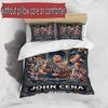 3-teiliges Bettbezug-Set (1 * Bettbezug + 2 * Kissenbezug, ohne Kern), Maßgeschneidertes Bettwäscheset mit John Cena Muster, Geschenk für Schlafzimmerdeko