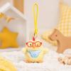 Yousheng Plush Chicken Pendant Keychain, Embroidered Auspicious Words Design, with Squeaking Backpack Charm for Kids Adults