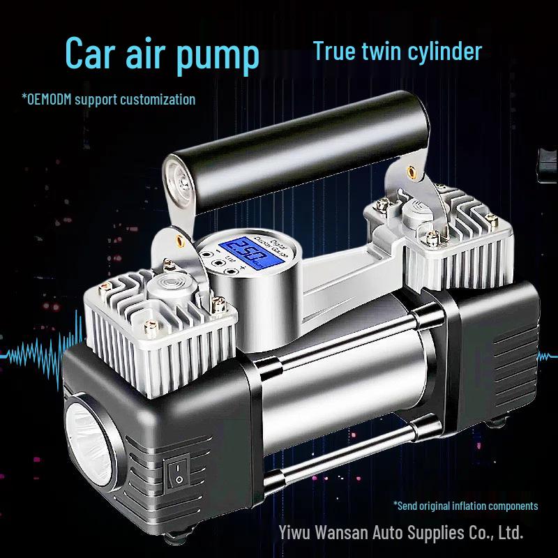 High-Pressure 12V Dual Cylinder Portable Car Tire Inflator