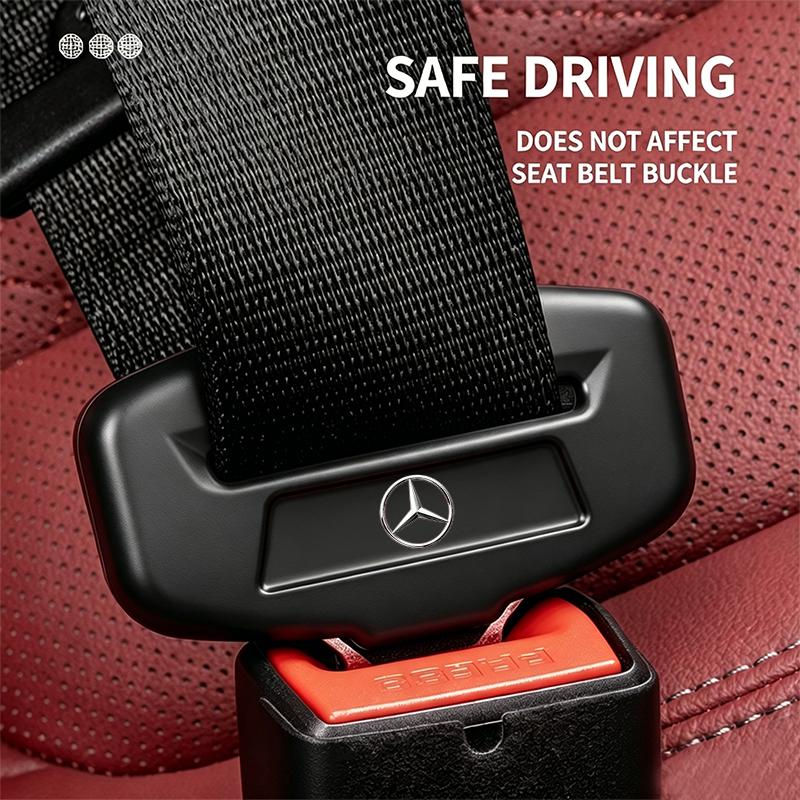 TVE4 2pcs Silicone Car Seat Belt Buckle Protective Cover Decorative Accessories For Mercedes Benz AMG W203 W206 W220 W205 W211 W212