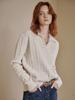 MAXZA Twist Cable Collar Neck Knit