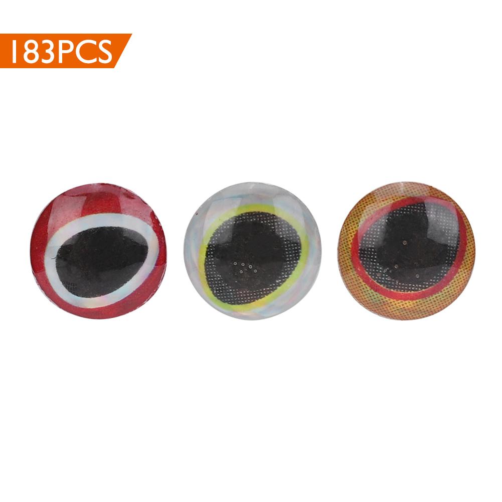 Fishing Lure Artificial Fish Eyes Fishing Hook Crafts 3D Waterdrop Fish Eyes 183pcs Size 1