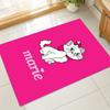 Pink Background White Cat Carpet For Playroom Bedroom Living Room Sofa Home Decorkids Game Area Rug Nonslip Floor Mat