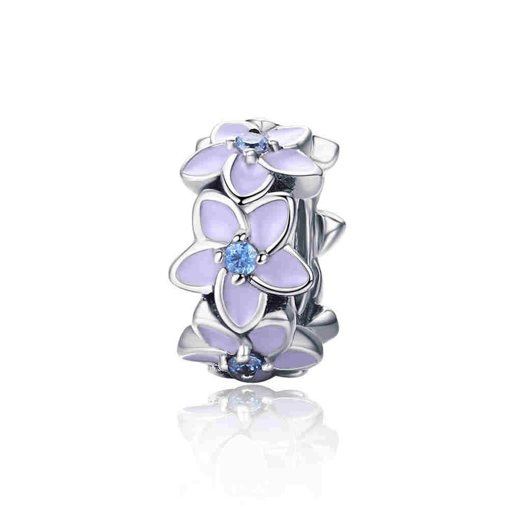WOSTU Daisy Flower Series Charms 925 Silver Spacer Beads Dangle Charms Fit Bracelets DIY Jewelry