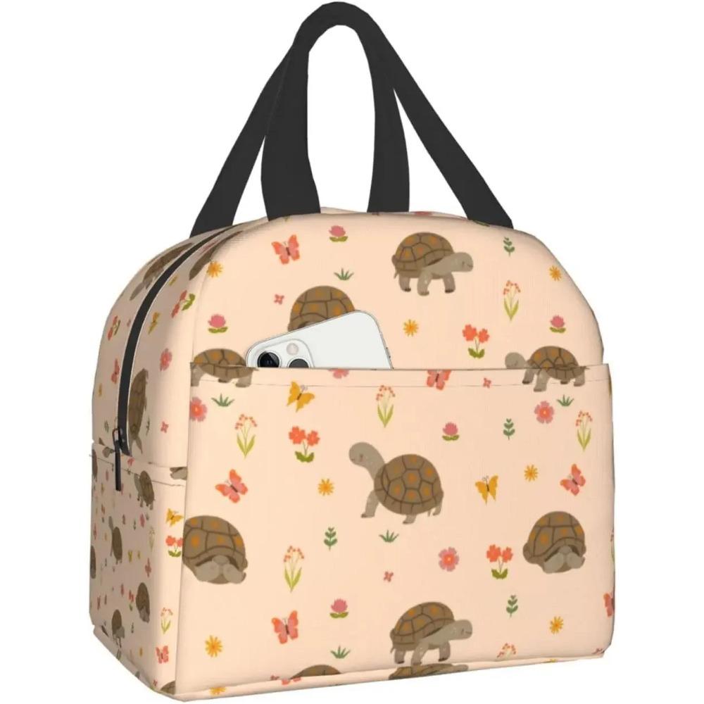 Cute Turtle Thermal Lunch Bag Travel Picnic Bento Cooler Reusable Tote Work Insulated Container Bags for Women Men Boys Girls