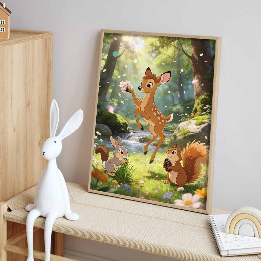 Disney 5D Diamond Painting Kit Bambi and Friends Home or Office Home Decor Art Diamond Painting Kit