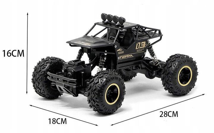 Duży Samochód Zdalnie Sterowany Auto Rc Metal Terenowy Napęd 4X4 1:16 Pilot