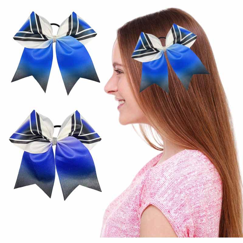 European and American Style Shiny Bow Leather Band Hair Ties for Girls