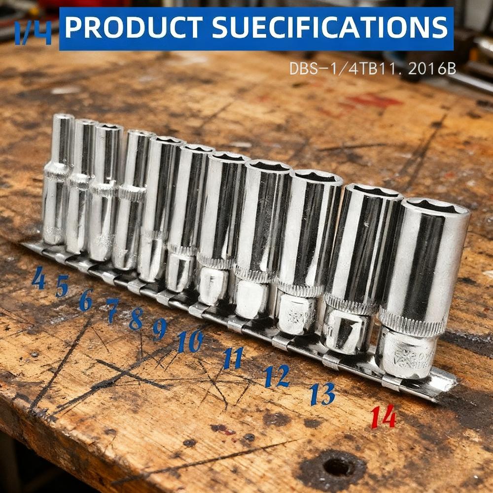 

Long socket 1/4 hexagonal head auto repair machine repair socket head mirror vehicle repair tool for auto repair