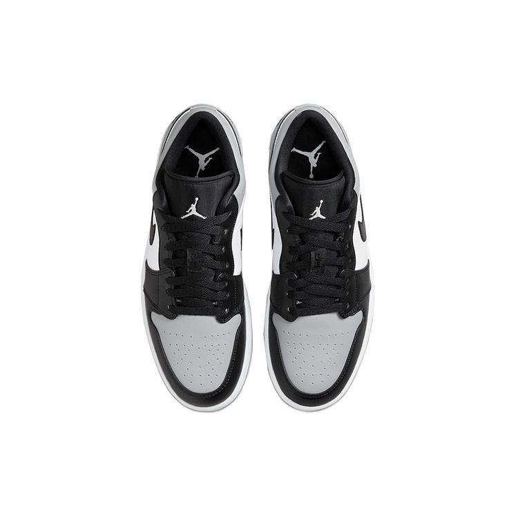 Air Jordan 1 Low Shadow Toe Men Sneakers Grey Light-Smoke-Grey Black 553558-052