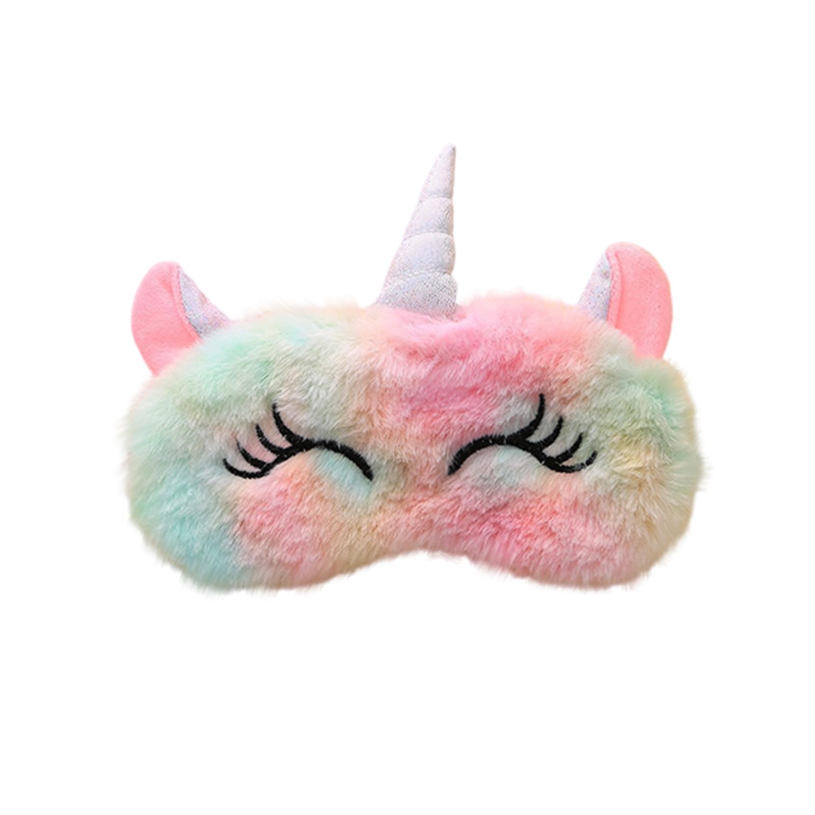 

Plush Eye Mask, Cartoon Animals, Cute , Cats, Portable Travel Light-blocking Eye Mask. One Size розовый