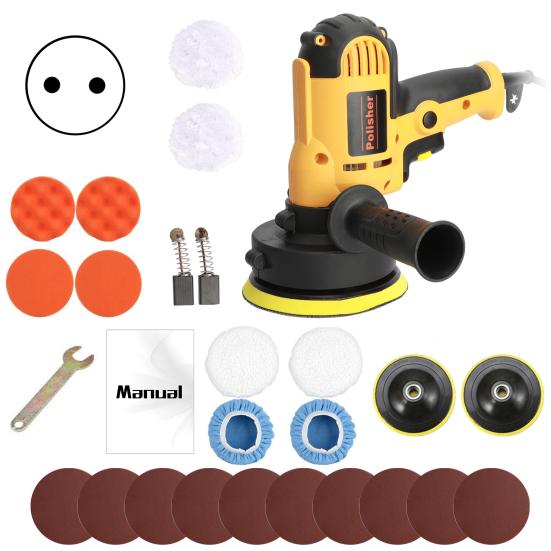 700W Adjustable Speed Car Electric Polisher Auxiliary Handle US/UK/EU/Australian Plug Car Polishing Machine Buffing Sponge Kit