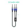 6.35mm 1/4inch Splitter Adapter Cable Male to Double Male Single Channel/Double Channel Stereo Y Type Aux Cord Wire