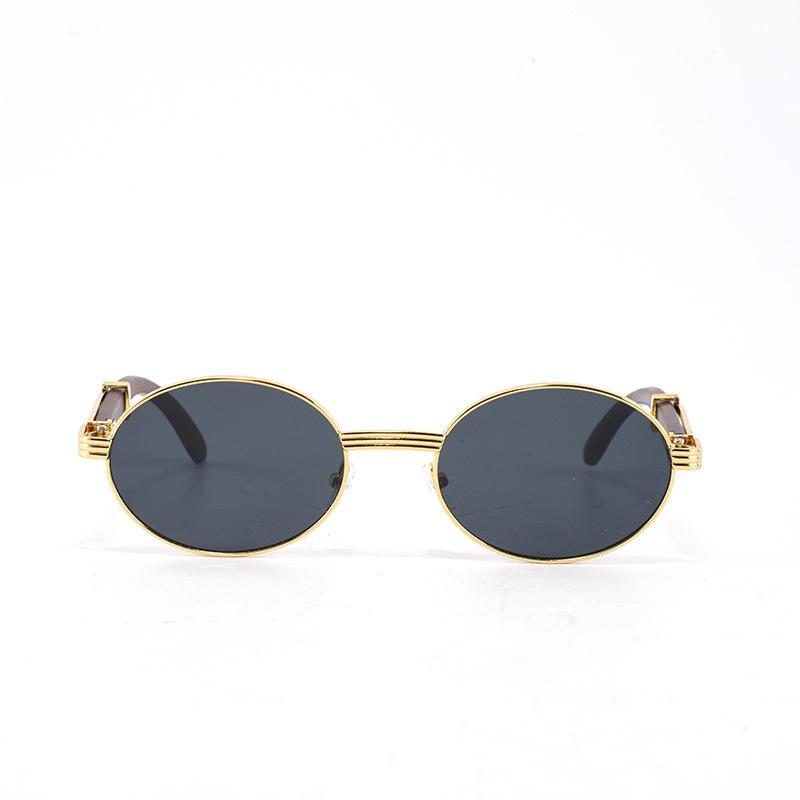 Vintage ovale solbriller solbriller med oval innfatning metallsolbriller litterære solskjermer