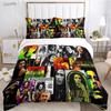 3D-Druck Bob Marley Musik Bettbezug Decke Bettwäsche-Sets Weiche Steppdeckenbezüge und Kissenbezüge für Jugendliche Jungen Einzelbett Doppelbett