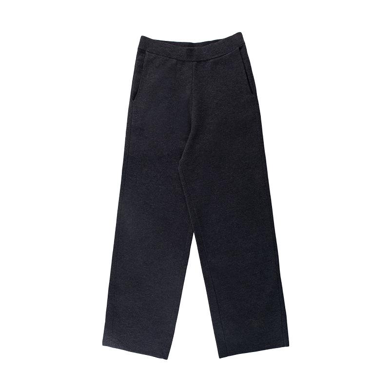 

Women s Spring Wool Blend Rib Knit Loose Straight Pants XL хизер серый