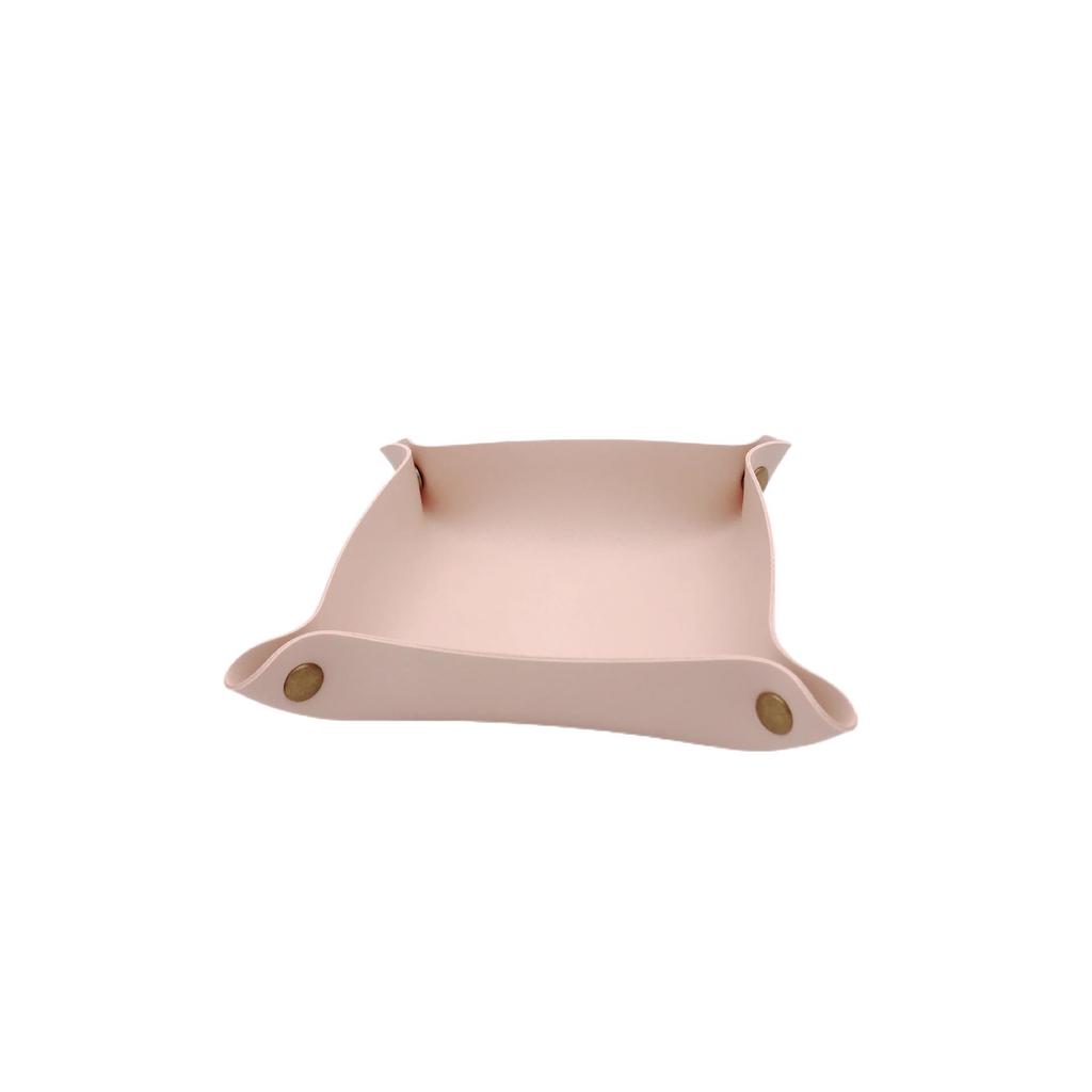 Nordic PU Leather Desktop Tray for Jewelry, Cosmetics, & Keys