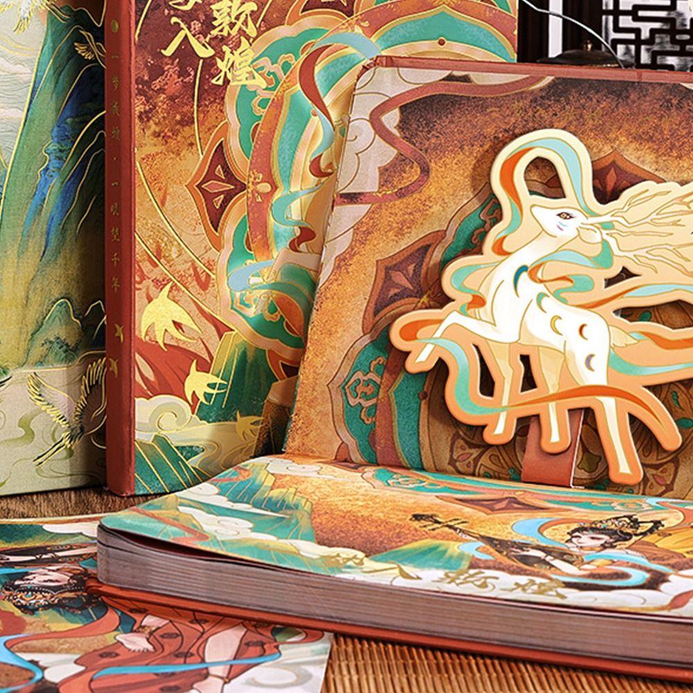 Good-looking 3D Pattern Scrapbook Full-Color Notepad Chinese Style Notebook  Office Supply