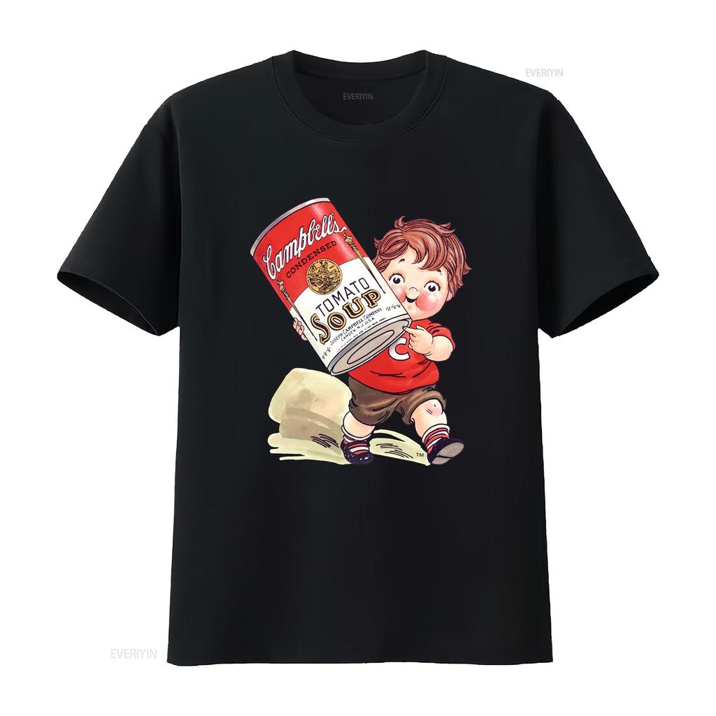 Campbell Suppe Kinderessen Maskottchen T-Shirt vintage Gewaschen Grafik Bequem Stilvoll Dehnbar Weich Herren Designer Kleidung Lässig