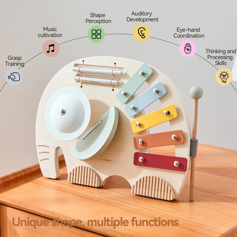 Montessori Wooden 5 Tones Multicolor Xylophone Wood Musical Instrument Toys For Baby Kids Puzzles Early Learning Games Baby Gift
