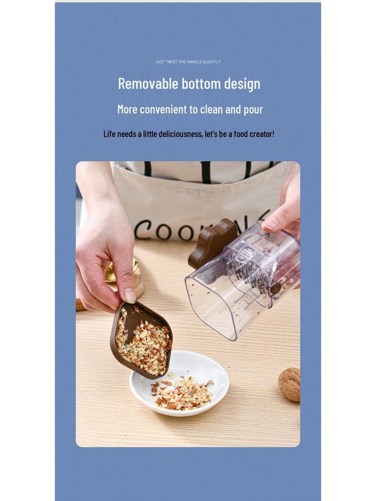 Manual Nut & Fruit Grinder for Chocolate, Walnuts, Peanuts, and Dried Fruits