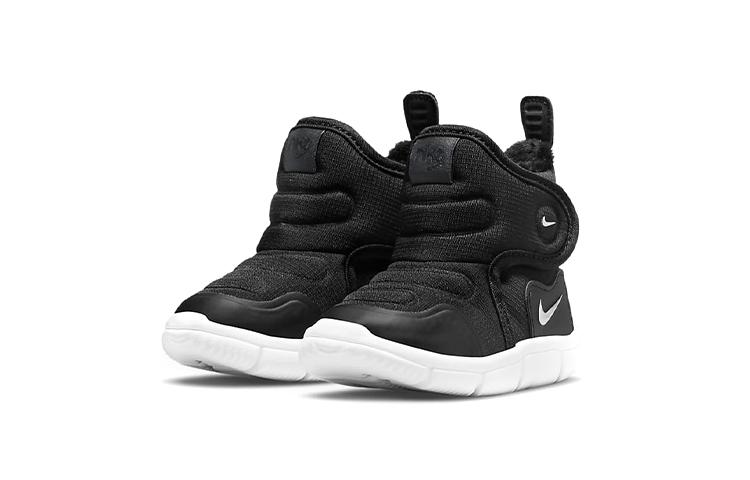 Nike Novice Comfortable Slip Resistant Cushioning Abrasion Resistant Thermal High top Toddler Shoes Black Silver AV8338-005
