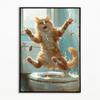 Funny Cat Bathroom Decor Humorous Bathroom Poster Guest Toilet Wall Art Prints Cat Humor Picture Toilet Wall Decor Bathroom Art