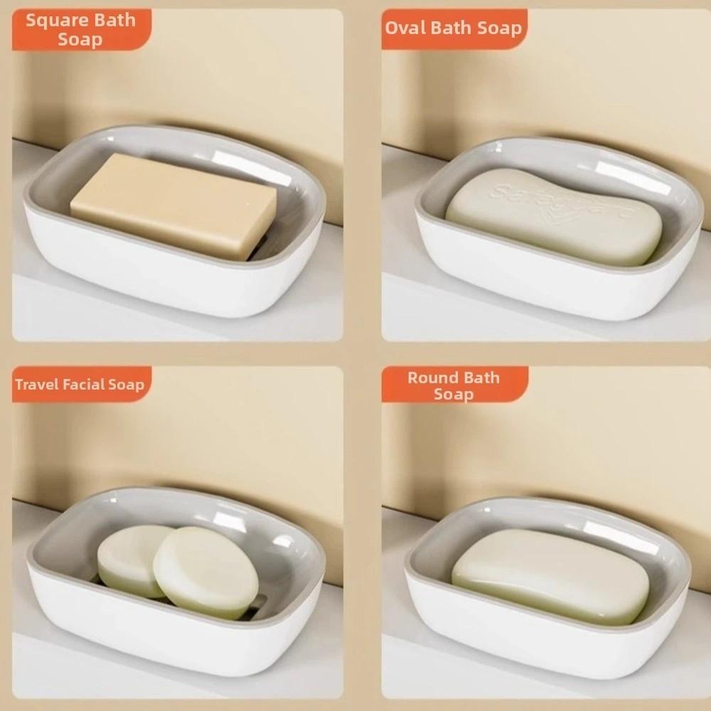 Plastic Drain Soap Box Fast Drying Soap Dish Holder Storage Rack Soap Storage Rack Shower