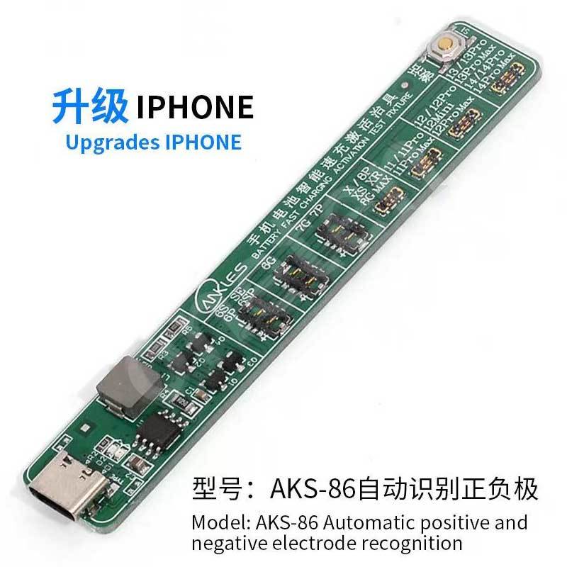 AKS-86 Non-Removal Battery Activation Detection Board For iPhone 6-14PM Support 1A-3A Batteries Fast Charging Test Repair Tools