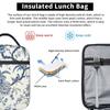 Chinoiserie Insulated Lunch Bag Blue and White Outdoor Bule Birds Flowers Portable Thermal Cooler Oxford Food Bento Tote Bag