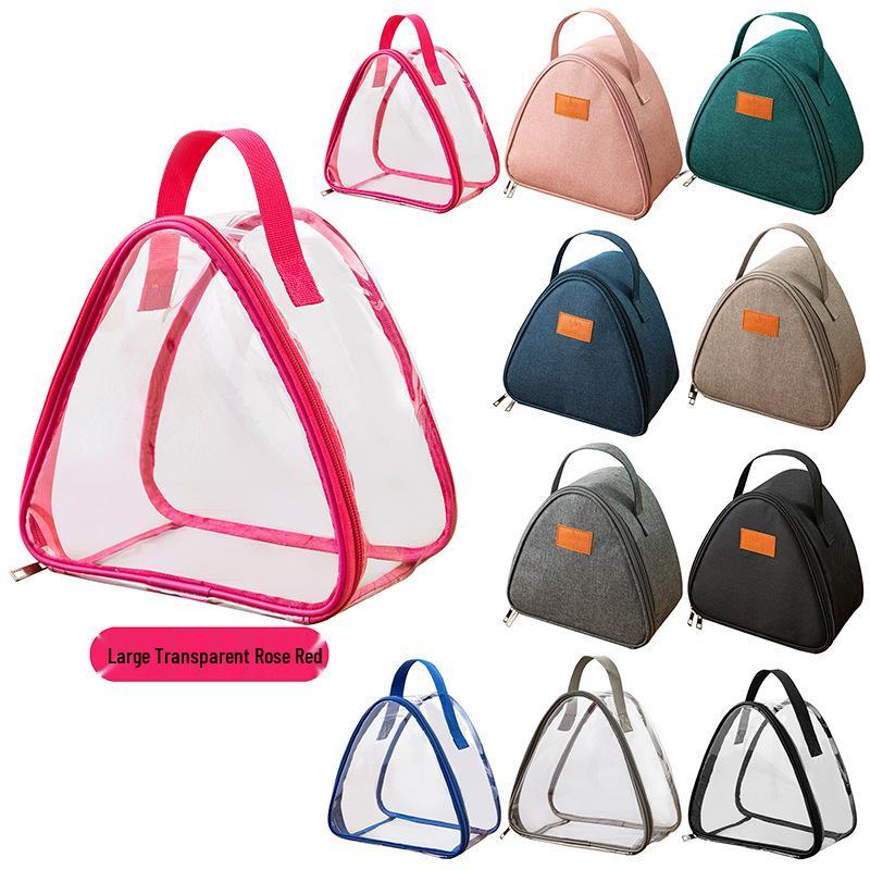 Insulated Japanese-Style Bento Tote Bag with Onigiri Design - Thick Aluminum Foil Layer for Office or Student Lunches