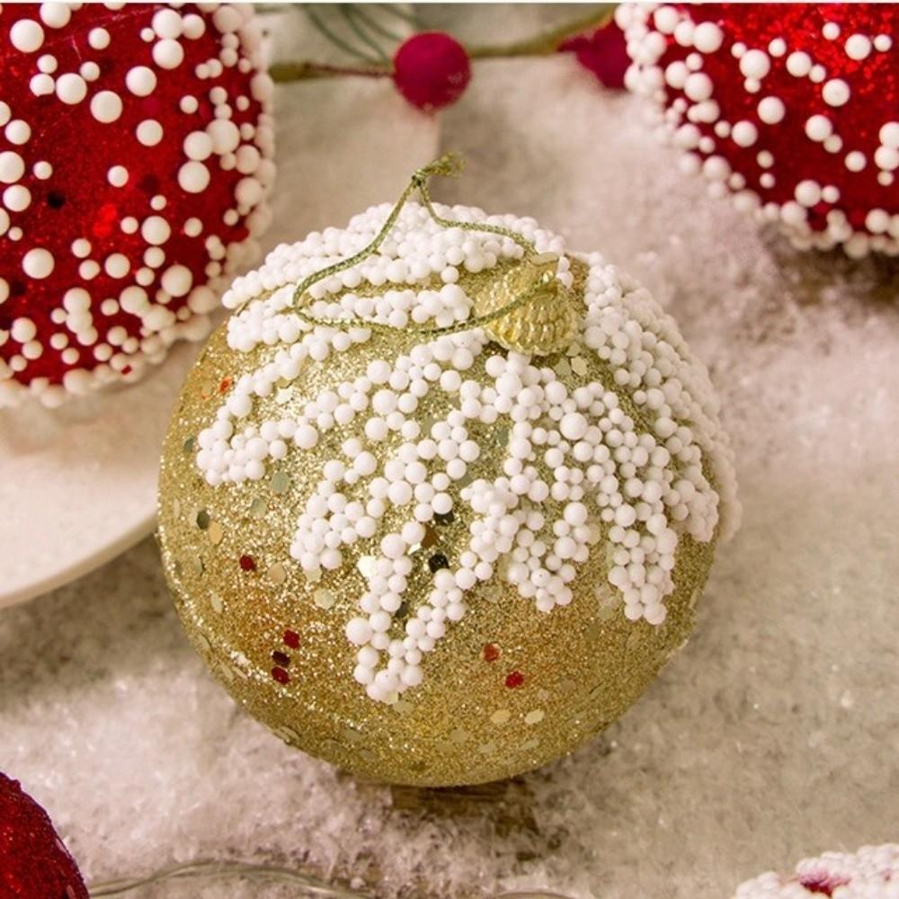 3Pcs/Set Creative Christmas Tree Balls Shiny Xmas Baubles Durable Xmas Ornament Ball  Showcase