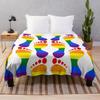 Footprint Flannel Throw Blanket Cute Kawaii Dog Footprint For Kid Girls Gift Lightweight Warm Soft King Queen Size For Couch Bed