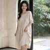 Lace Lace Short Sleeve with Chest Pad Nightdress Women's Summer New French Court Style Thin Home Skirt Can Be Worn Outside