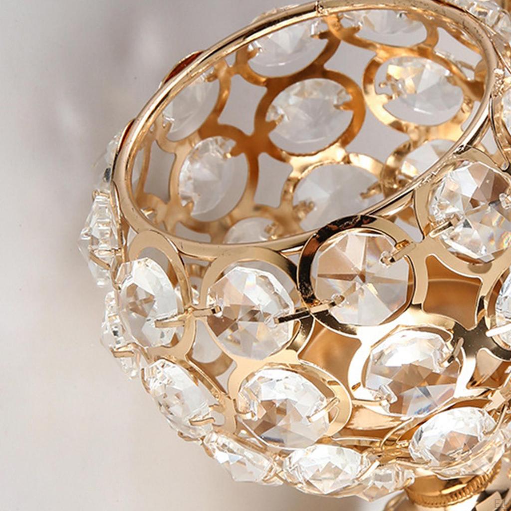 Crystal Bowl Tealight Candle Holder Stand Candlestick Table Centerpiece Ornaments Candelabra for
