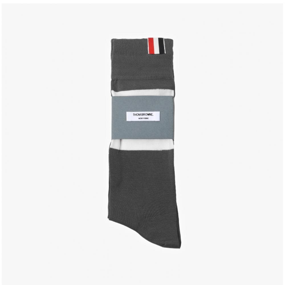 Tom Brown Mas023b 01690 035 4 Bar Stripe Three Line Tab Mid Calf Socks