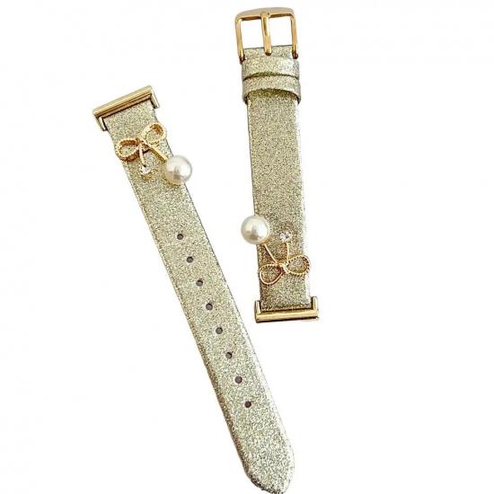 

Glitter Leather Watch Bands for Huawei Fit 3 4 Pro Bracelets Women Dressy Wristband Straps for Huawei Band 8 9 10 Bling Correas For Huawei Fit 3 4 золотой