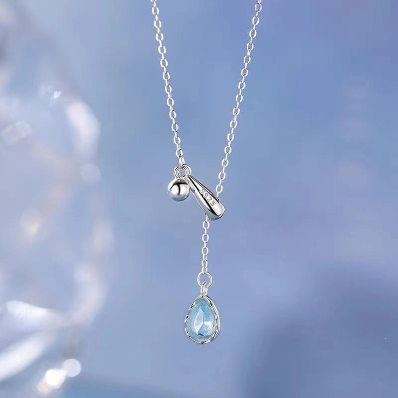 2024 Women's Luxury Water Drop 925 Sterling Silver Clavicle Necklace