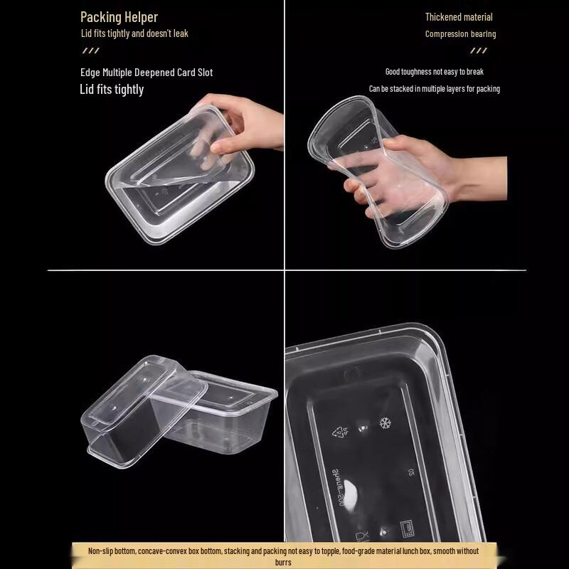 Disposable Round Plastic Food Container with Lid