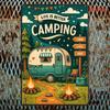 Vintage Metal Camping Sign 30x20cm Rustic Garage Bar Home Decor