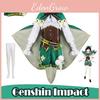 Venti Genshin Impact Cosplay Full Set Costume Party Dress Adult Women Halloween