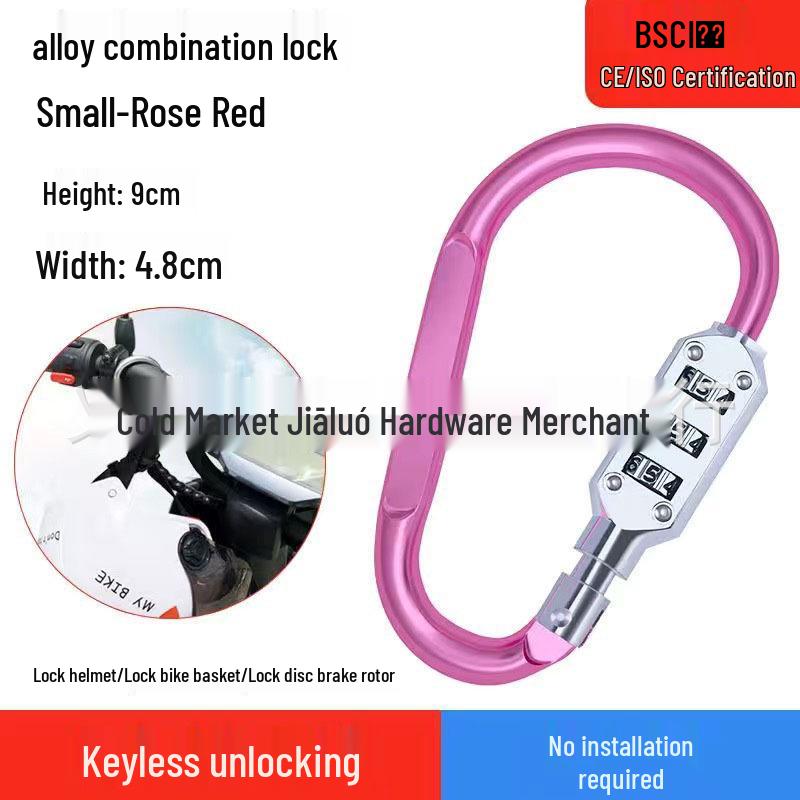 Helmet D-Type Universal Combination Lock for Bikes and Motorcycles