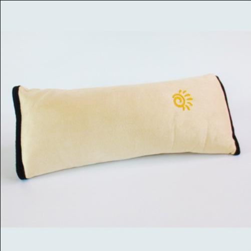 

2025 универсальная подушка для ремня безопасности автомобиля для детей, регулировка плеч, защита головы малыша, позиционер ремня безопасности для сна, плюшевая накладка бежевый