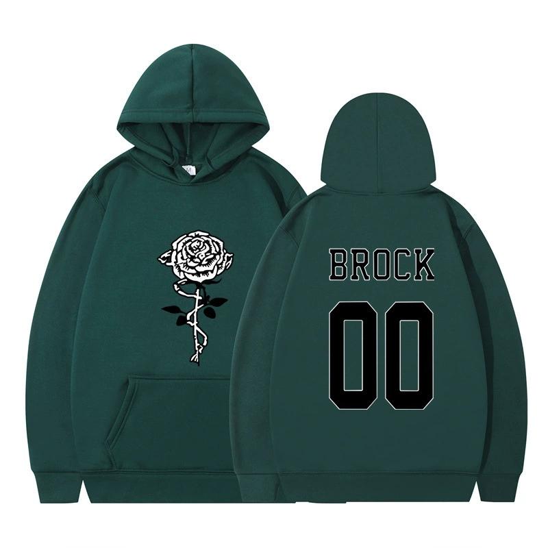 Men Women's Fleece Hooded BROCK Printed Spring Autumn Pullover Sweatshirt Fashion Hoodie Casual Hip Hop New Men Tracksuit Streetwear