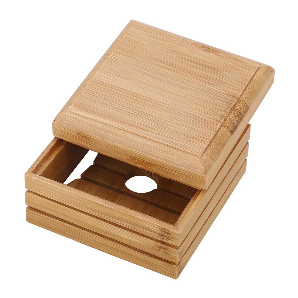 Bar Soap Holder with Lid Bambusoideae Self Draining Soap Box Case for Bathroom Countertop