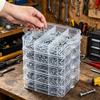 1pc Stackable Plastic Hardware Storage Box, Multi-layer Screw Bolt Parts Sorting Box Portable Handheld Desktop Parts Storage Box