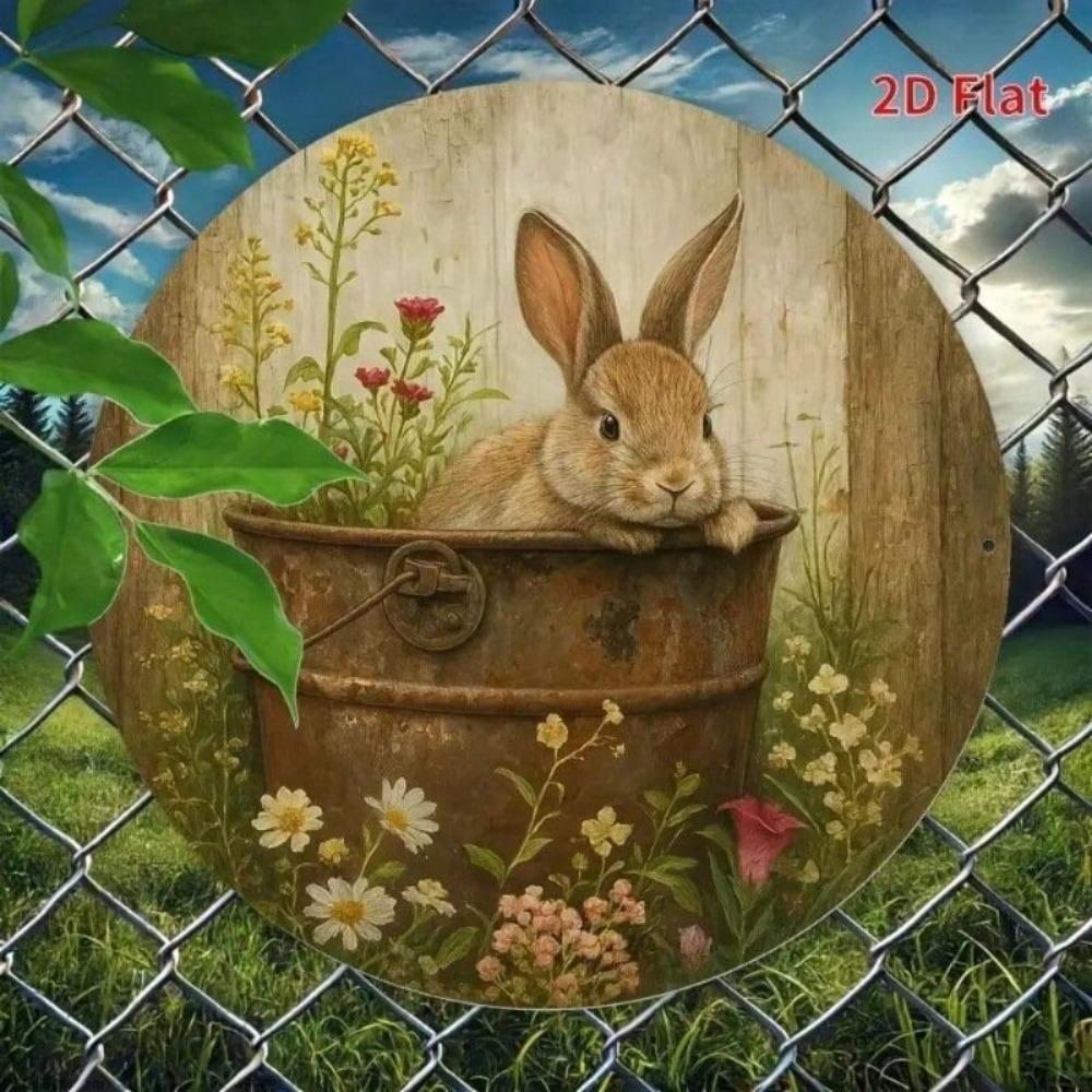 Vintage Rabbit Metal Wall Art, Home Decor Joom